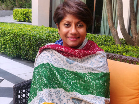 Dr Malini Saba during media interviews